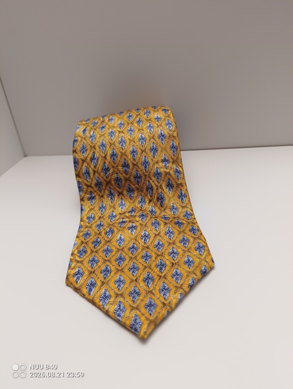 Ermenegildo Zegna Men’s Yellow & Blue Patterned Pants